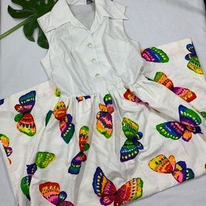 Rare Vintage 60s Shirt-Waist Maxi Dress